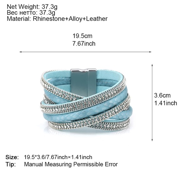 Khaki Shimmer Snake Braided Wrap Bracelet - Picture 6 of 6